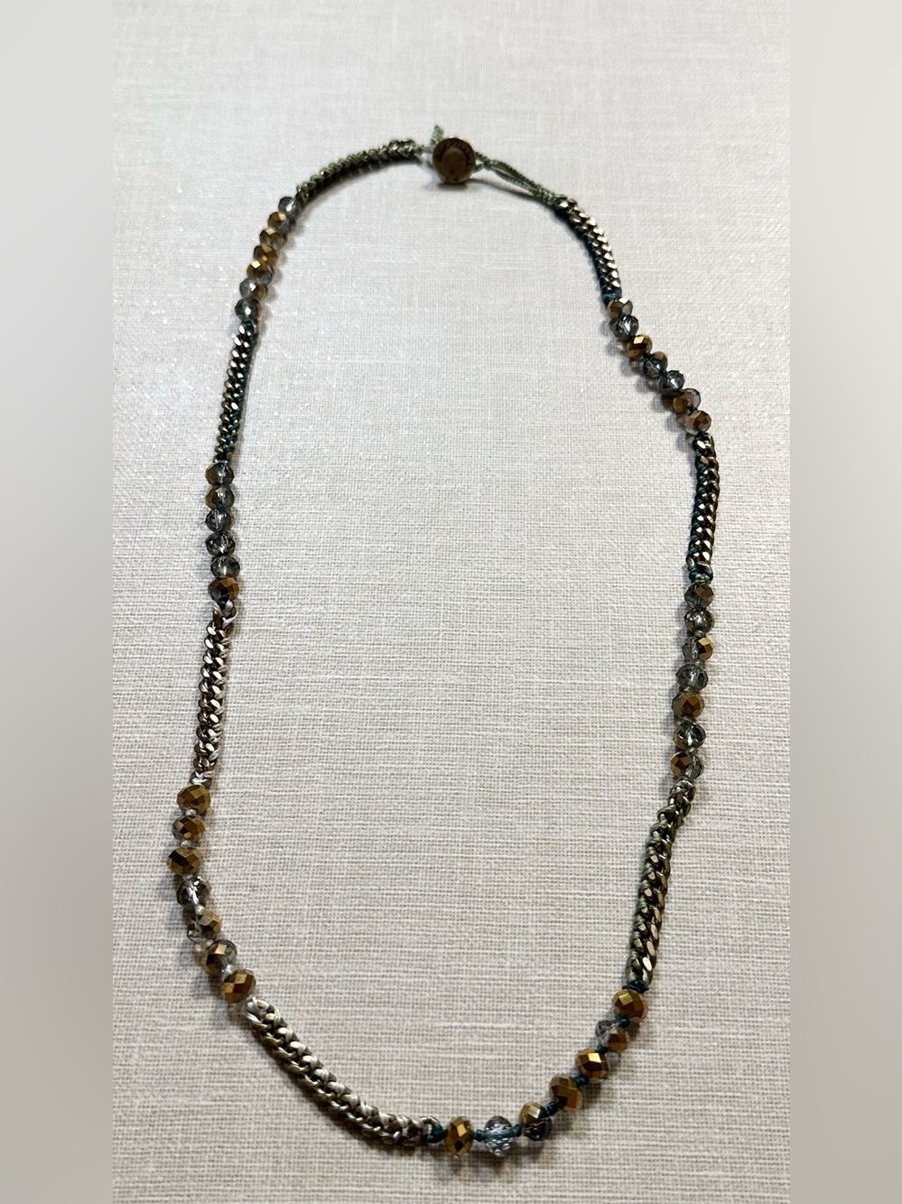 Chloe + Isabel Metallic Crystal Beaded Boho Necklace